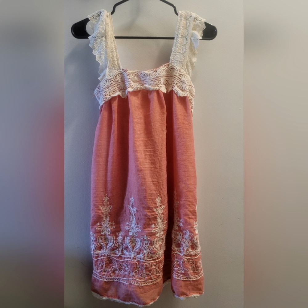 Gorgeous Lace Trim Dress & Lace Shorts Medium